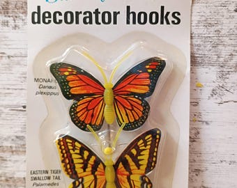 Vintage Butterfly Hooks | New Old Stock Set of Butterfly Hangers