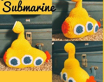 Amigurumi Yellow Submarine Crochet Pattern | Crochet Pattern for Yellow Submarine Stuffed Toy | Crochet Amigurumi Yellow Submarine Pattern*