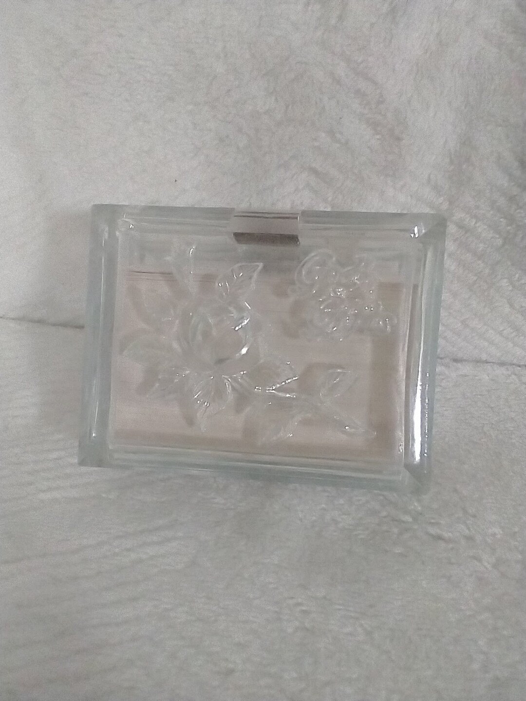Clear Acrylic Religious Trinket Box Vintage Hinged Box W/ Etsy