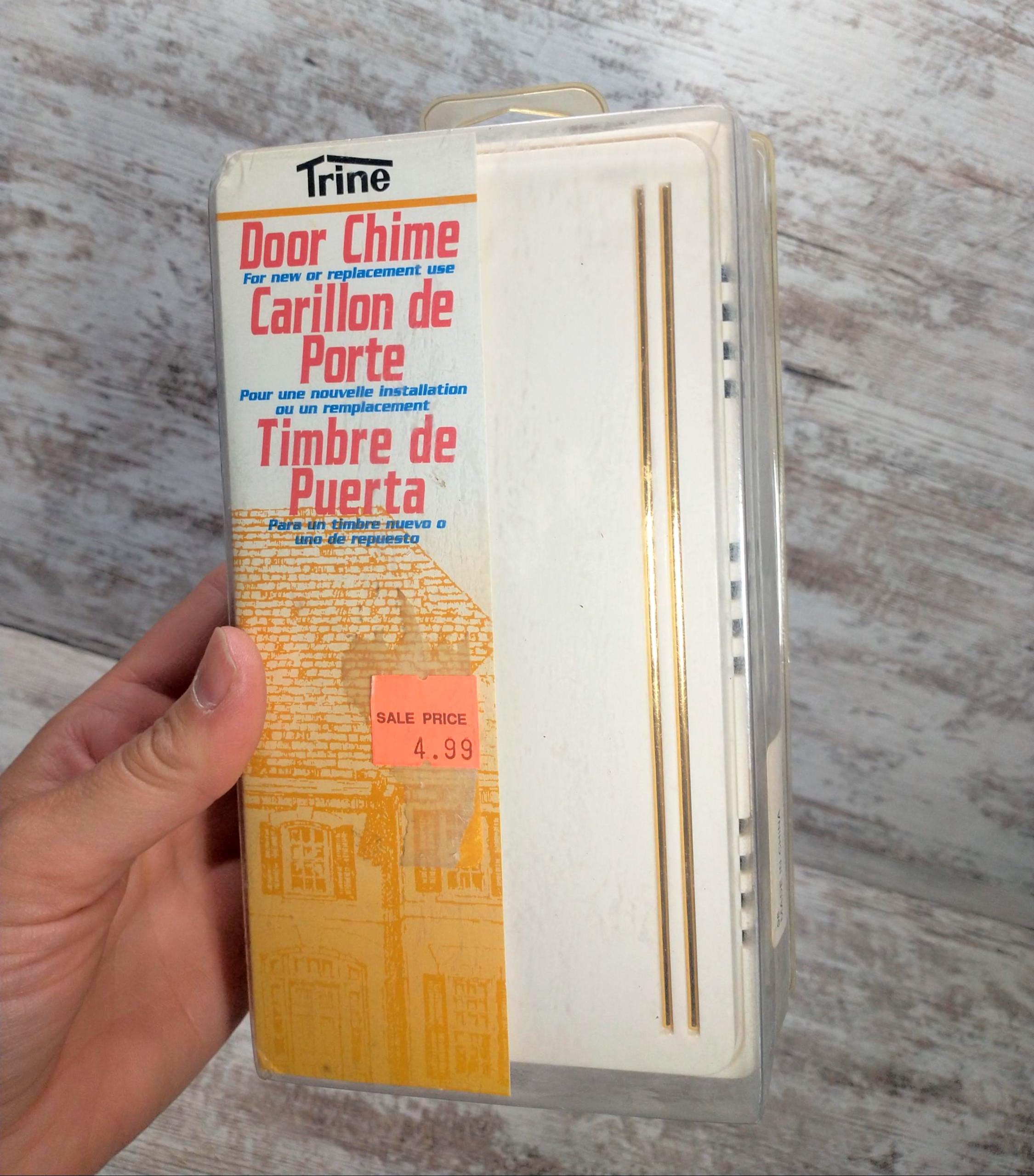 Vintage 90s Door Chime: New Old Stock White & Gold Doorbell - Etsy