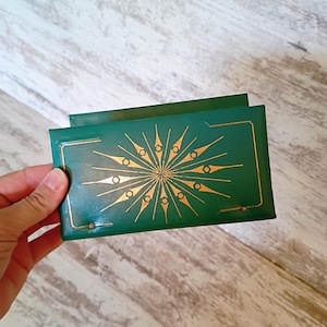 Vintage Green and Gold Starburst Mail Organizer | Vintage Starburst Mail Holder | Vintage Mail Sorter