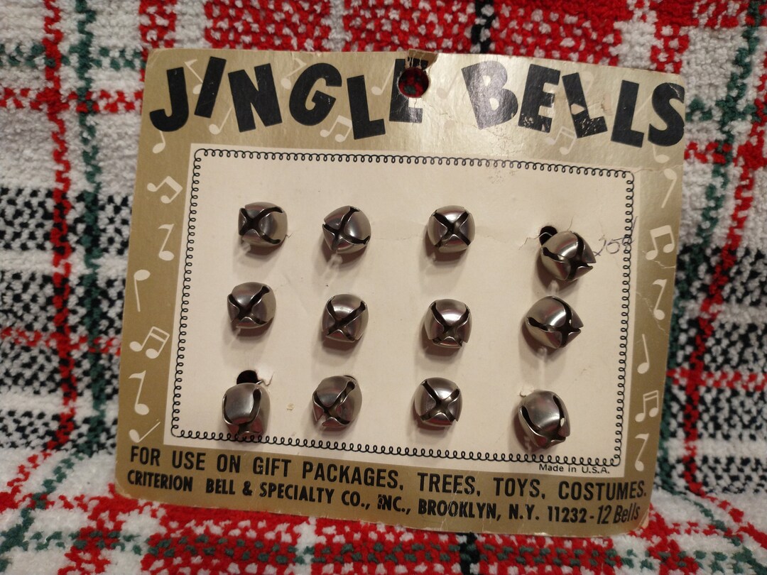 Vintage Jingle Bells on Original Packaging NOS Vintage Jingle Bell