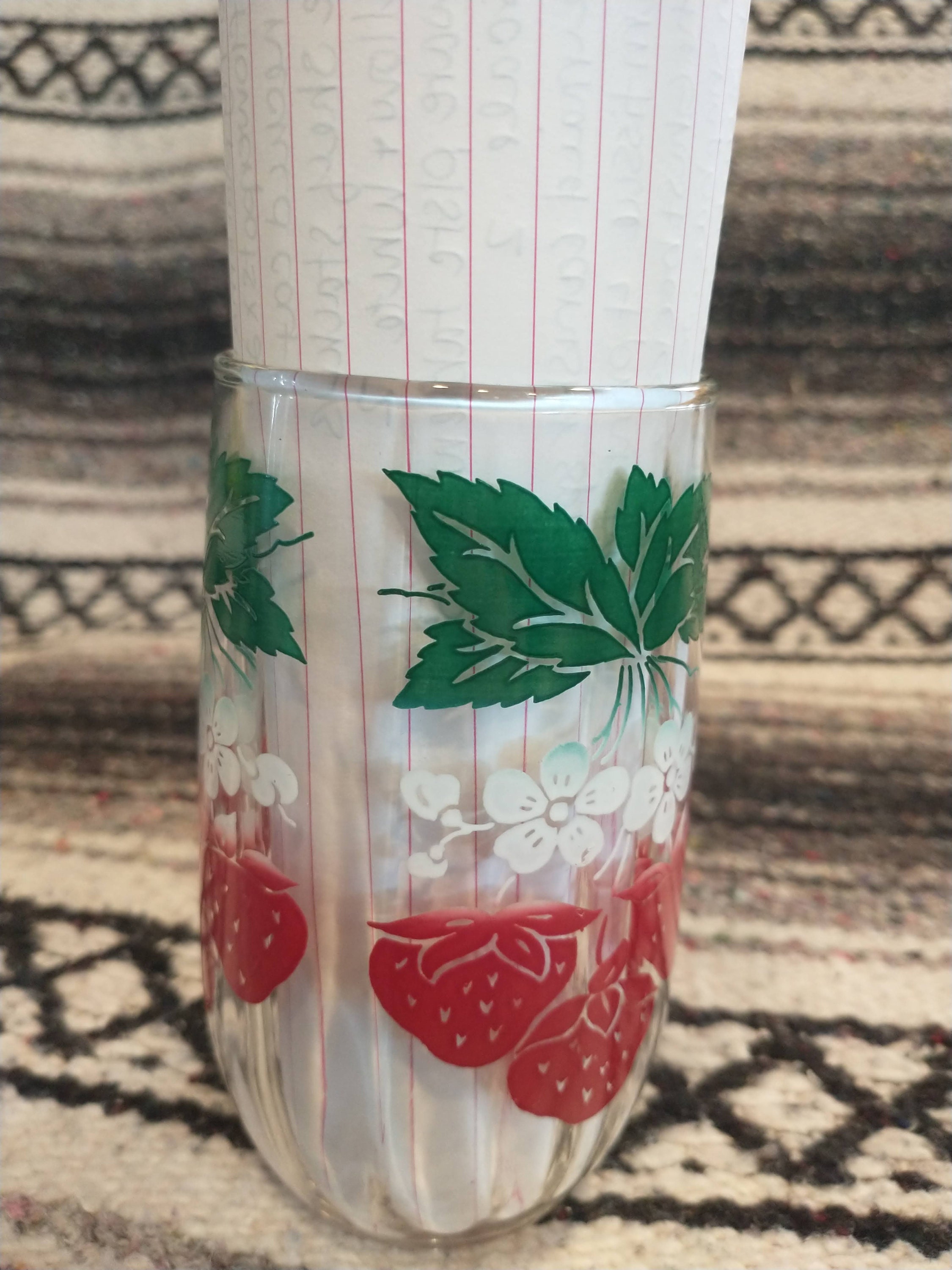 Strawberry Glass Tumbler – Forest Cove Home