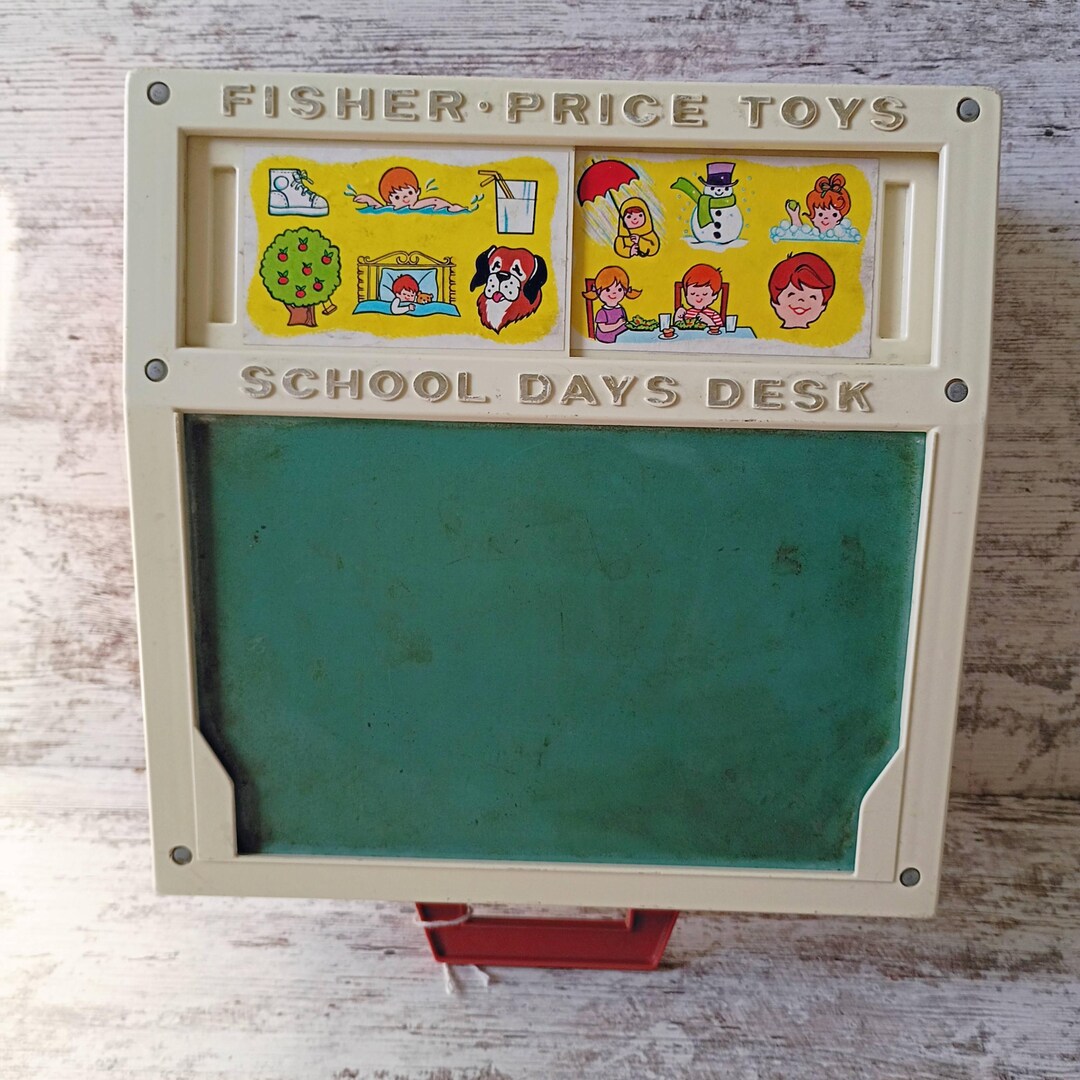 Fisher Price School Days Desk With Chalkboard 1970s Etsy