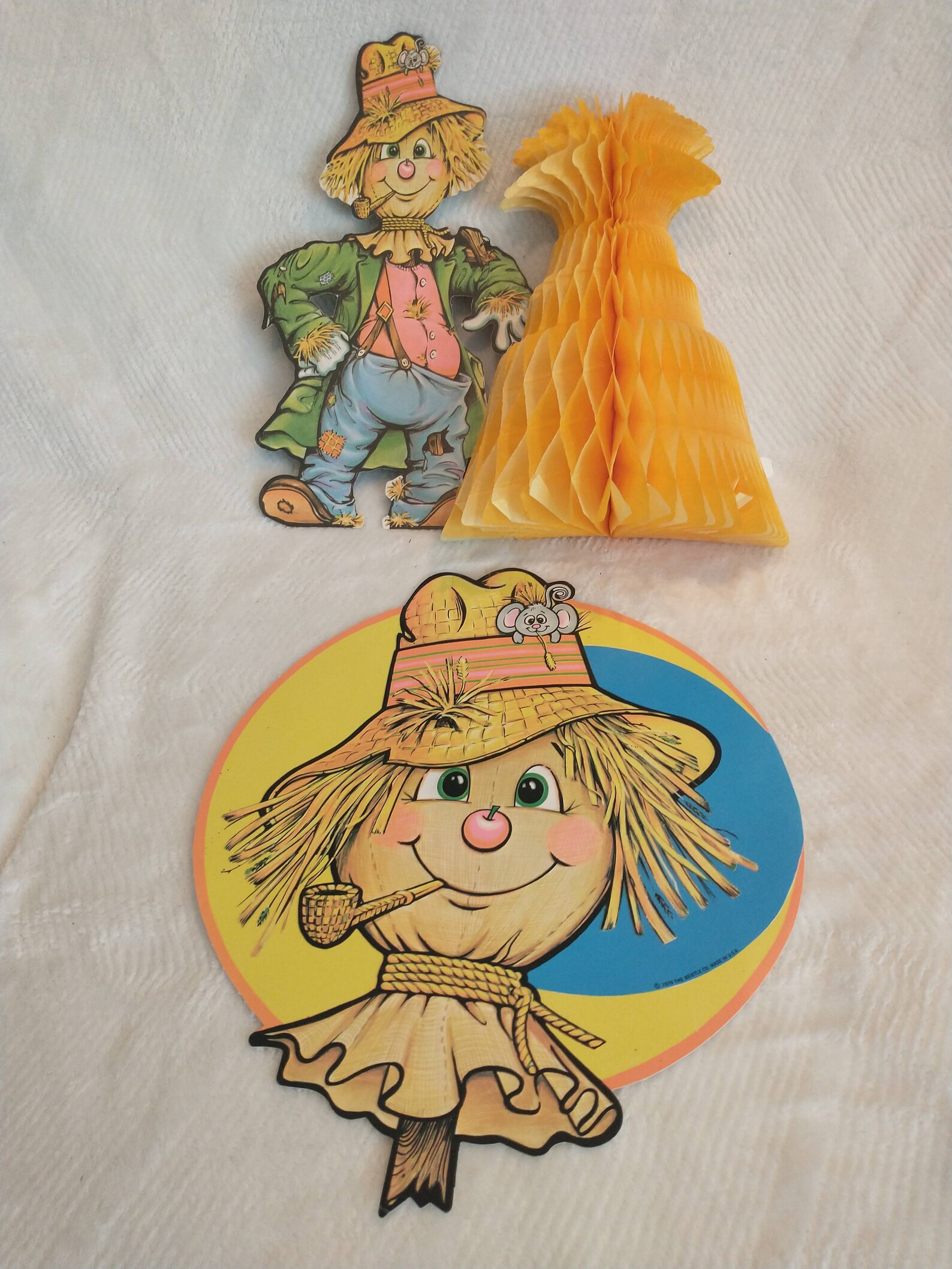 Vintage 1970s Scarecrow Fall Cutouts: Thanksgiving Halloween Decor - Etsy
