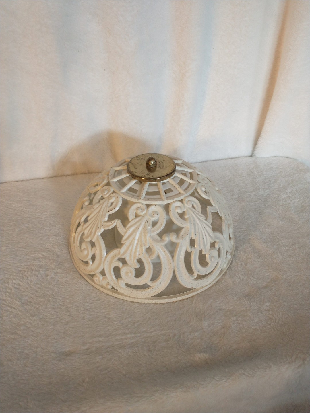 White Molded Plastic Lamp Shade Vintage Plastic Lamp Shade Mid Century