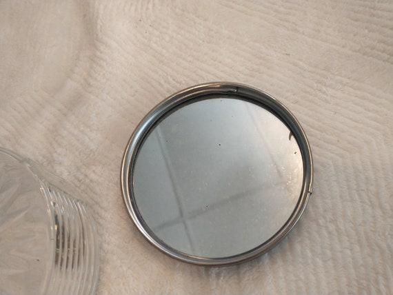 Glass Trinket Box with Mirrored Embroidered Lid |… - image 6