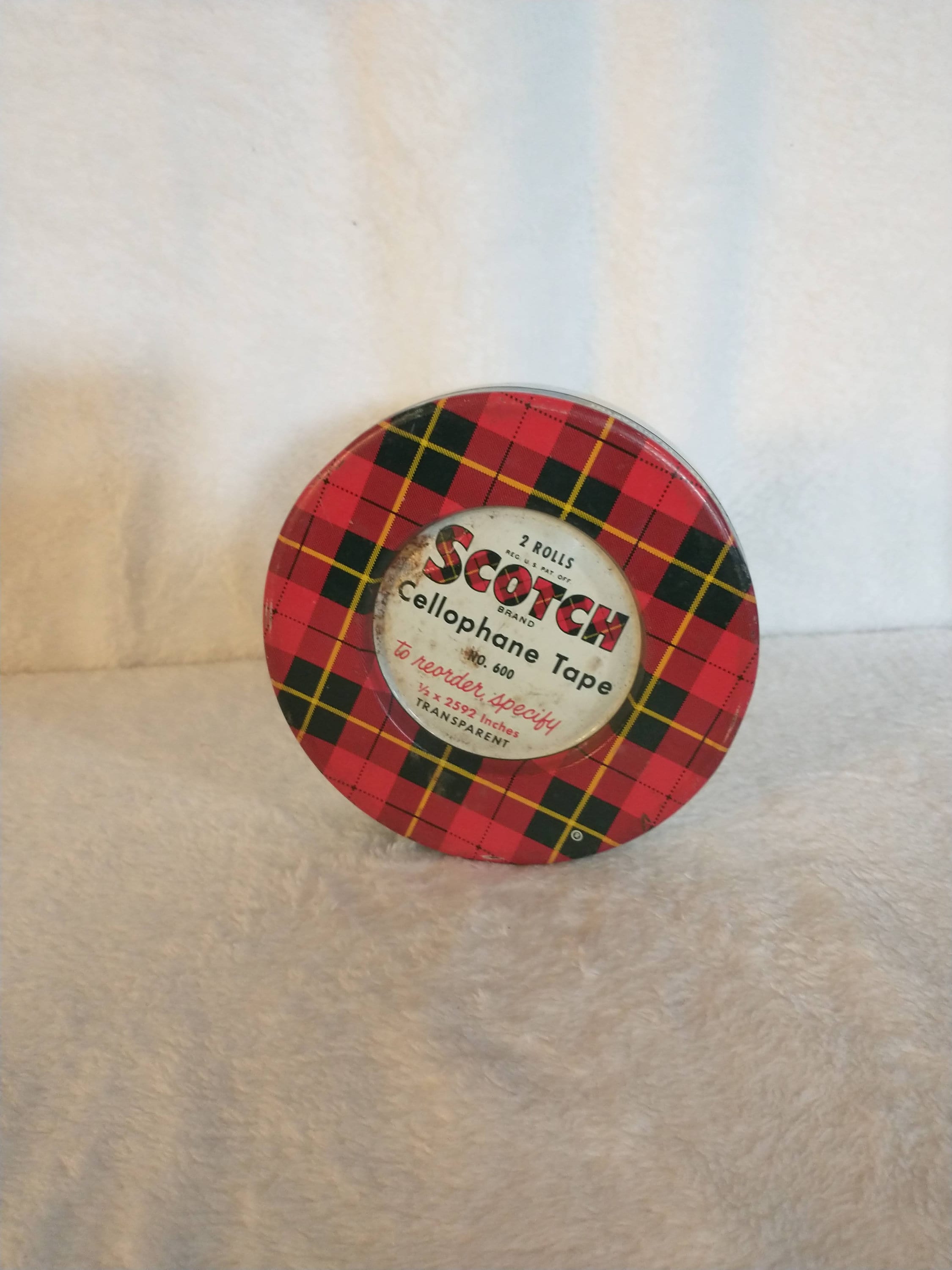 New 1950's Scotch Brand Gift Wrap Tape 3M Christmas Santa 100 inches -  UNUSED