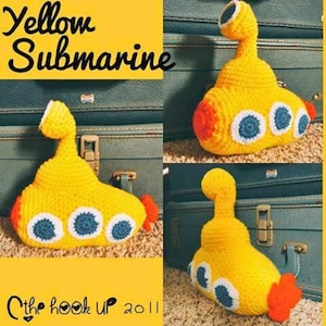 Amigurumi Yellow Submarine Crochet Pattern - DIY Nautical Decor, Beatles-Inspired Plush, Beatles Lover Gift, Instant PDF Download