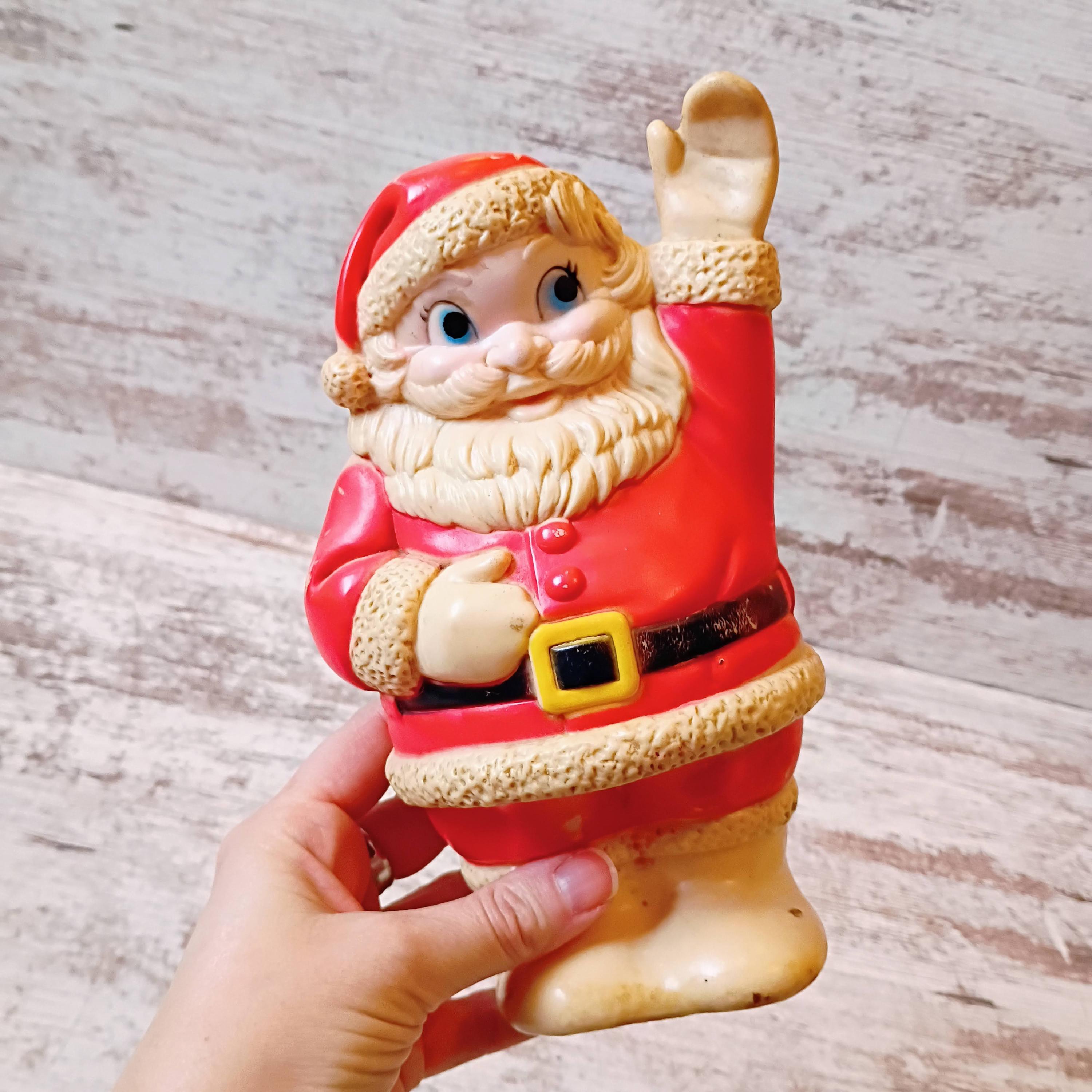 Vintage Squeaky Santa 1960's - Etsy