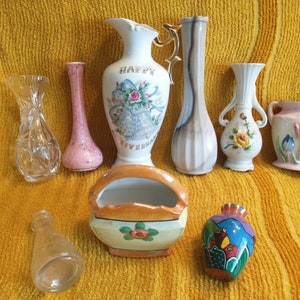 Vintage Vase Collection: MCM Mantle Decor, Lot of 9