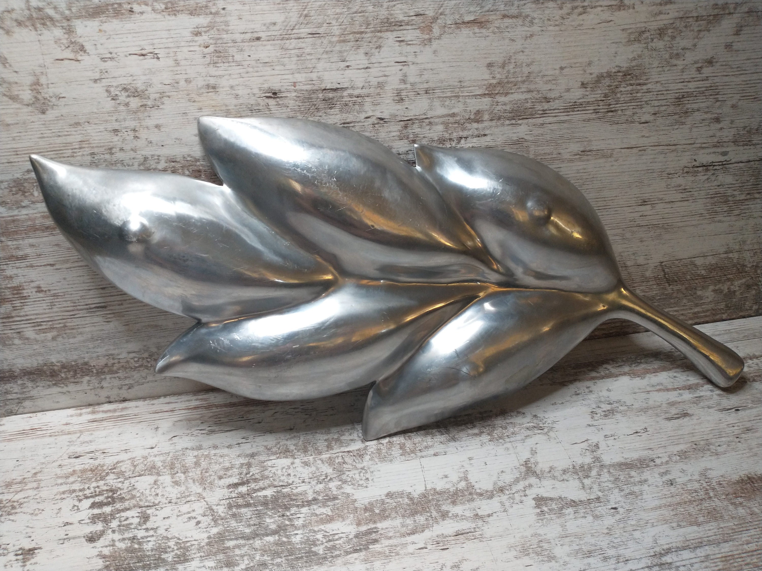 Bruce Fox アルミ リーフトレイ 50s ミッドセンチュリー オブジェ Signed Bruce Fox Aluminum Leaf Tray: MCM Coffee Table Dish - Etsy