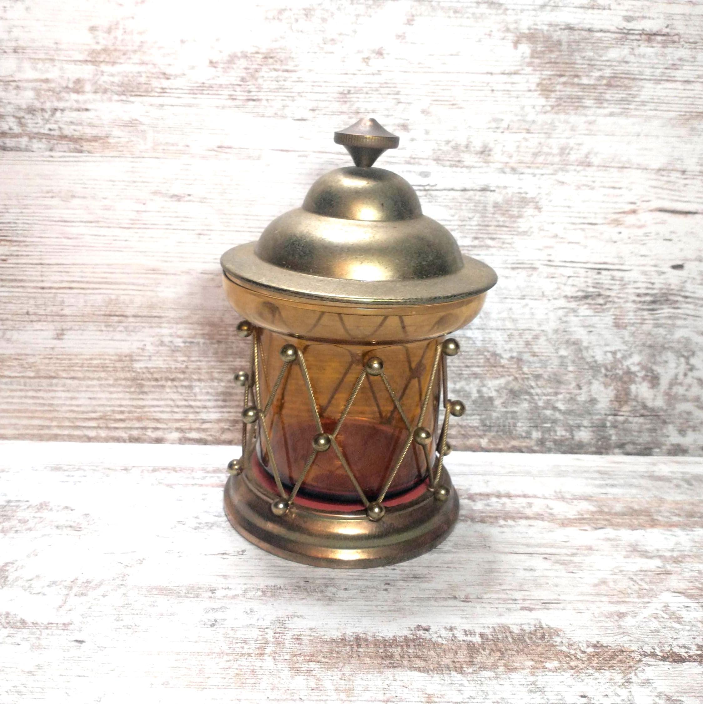 Vintage Schmid Bros. Brass & Glass Music Box: Spoonful of Sugar