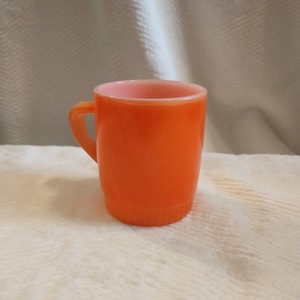 Orange Coffee Break Mug | VintageFire King Orange Mug | Cute Mid Century Orange Mug | Vintage Orange Fire King Stacking Mug MINT