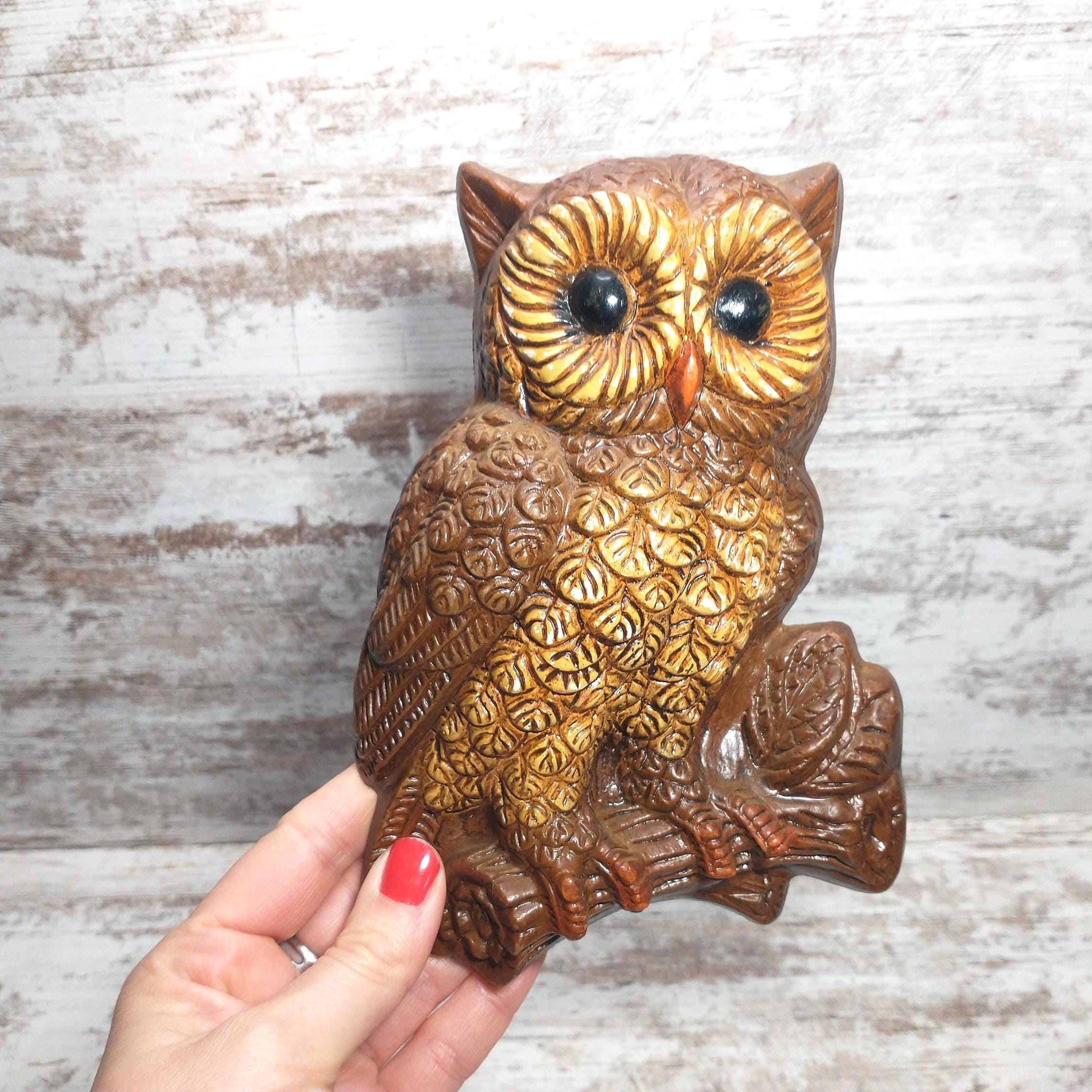 70s Vintage Owl Wall Hanging: Retro Boho Cottagecore Decor - Etsy