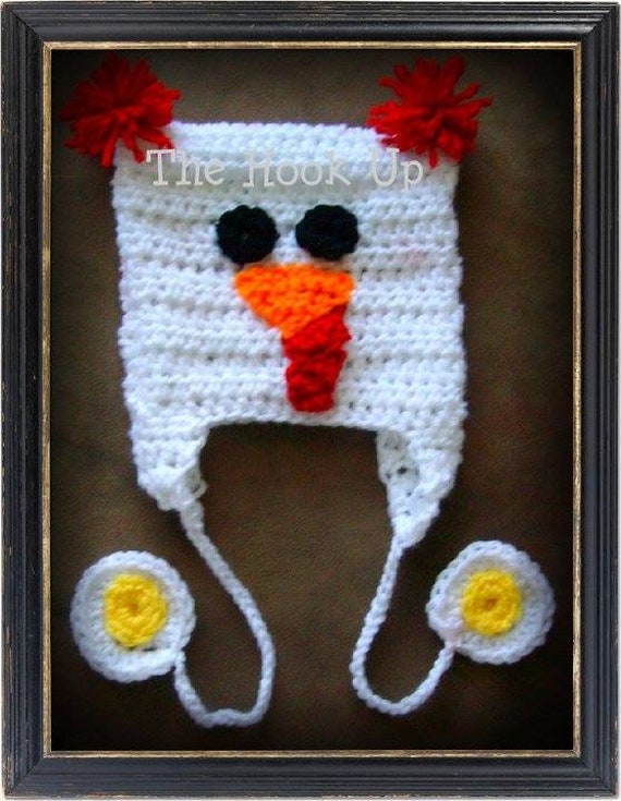 Crochet Chicken Hat Pattern Crochet Hat Pattern Chicken Etsy