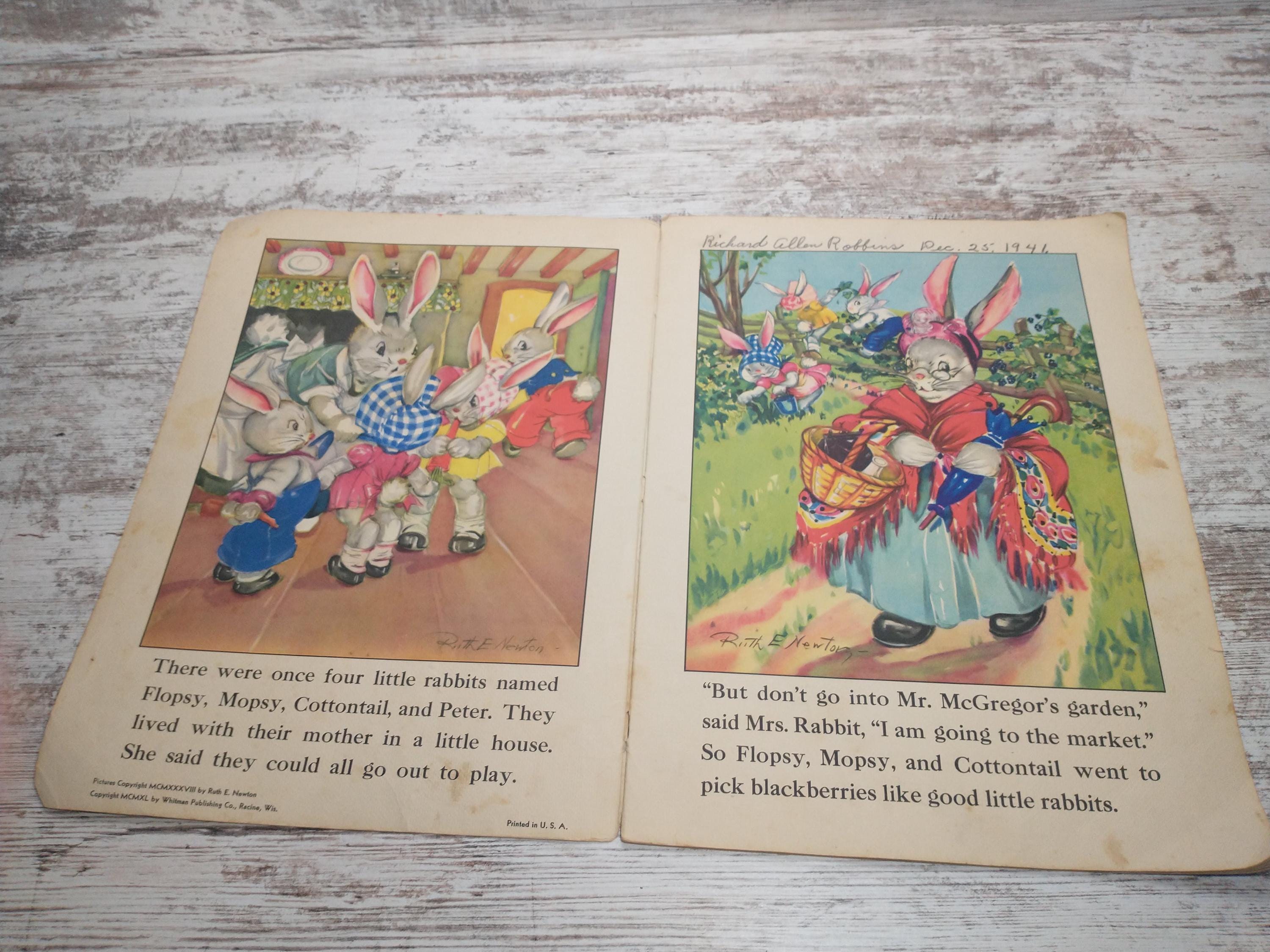 1940s Peter Rabbit Storybook | Ruth E. Newton Illustrations - Etsy