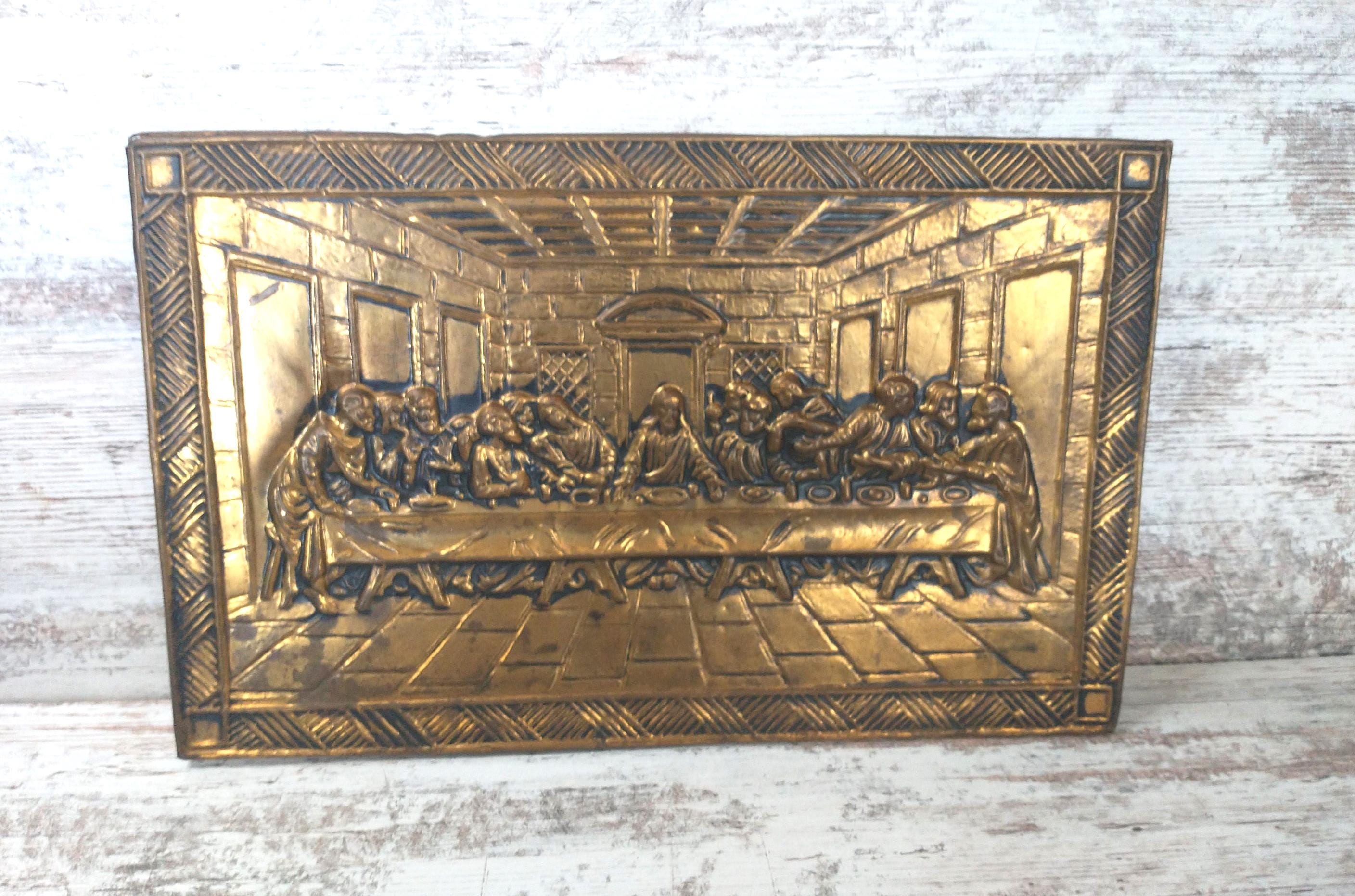 Vintage Gold Metal Last Supper Wall Art - Religious Decor - Etsy