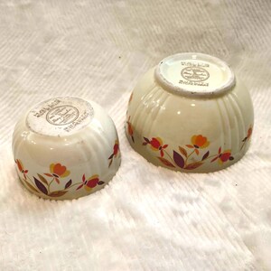 Hall Pottery Autumn Leaves Bowls: Mid Century Kitchenware