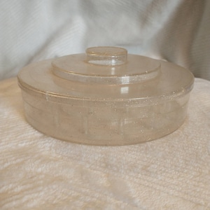 Vintage Sparkly Plastic Bobbin Caddy: 1960s Sewing Storage