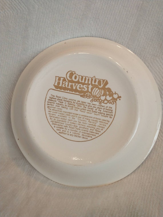 Apple Pie Plate Royal China Co 1983 Apple Pie Pan Country 
