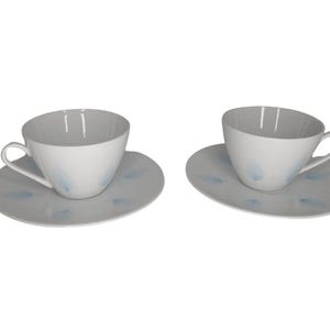 Mini Blue Floral Cup & Saucer | Vintage Cup/Saucer Set | Collectible Cup/Saucer with Floral Motif | Vintage Demitasse w/ Saucer