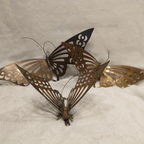 Gold Wall Butterflies Etsy