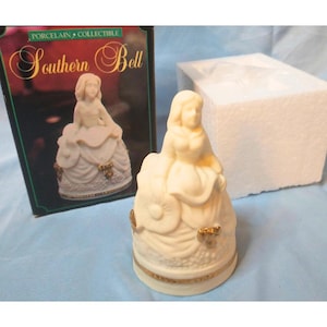 Southern Belle Ceramic Bell | Vintage Collectible Bell in Original Box | Vintage Southern Belle | Vintage Figurine in Original Box
