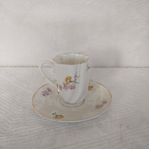 Miniature Floral Cup & Saucer | Vintage Cup / Saucer Set | Collectible Cup / Saucer with Floral Motif | Vintage Demitasse w/ Saucer