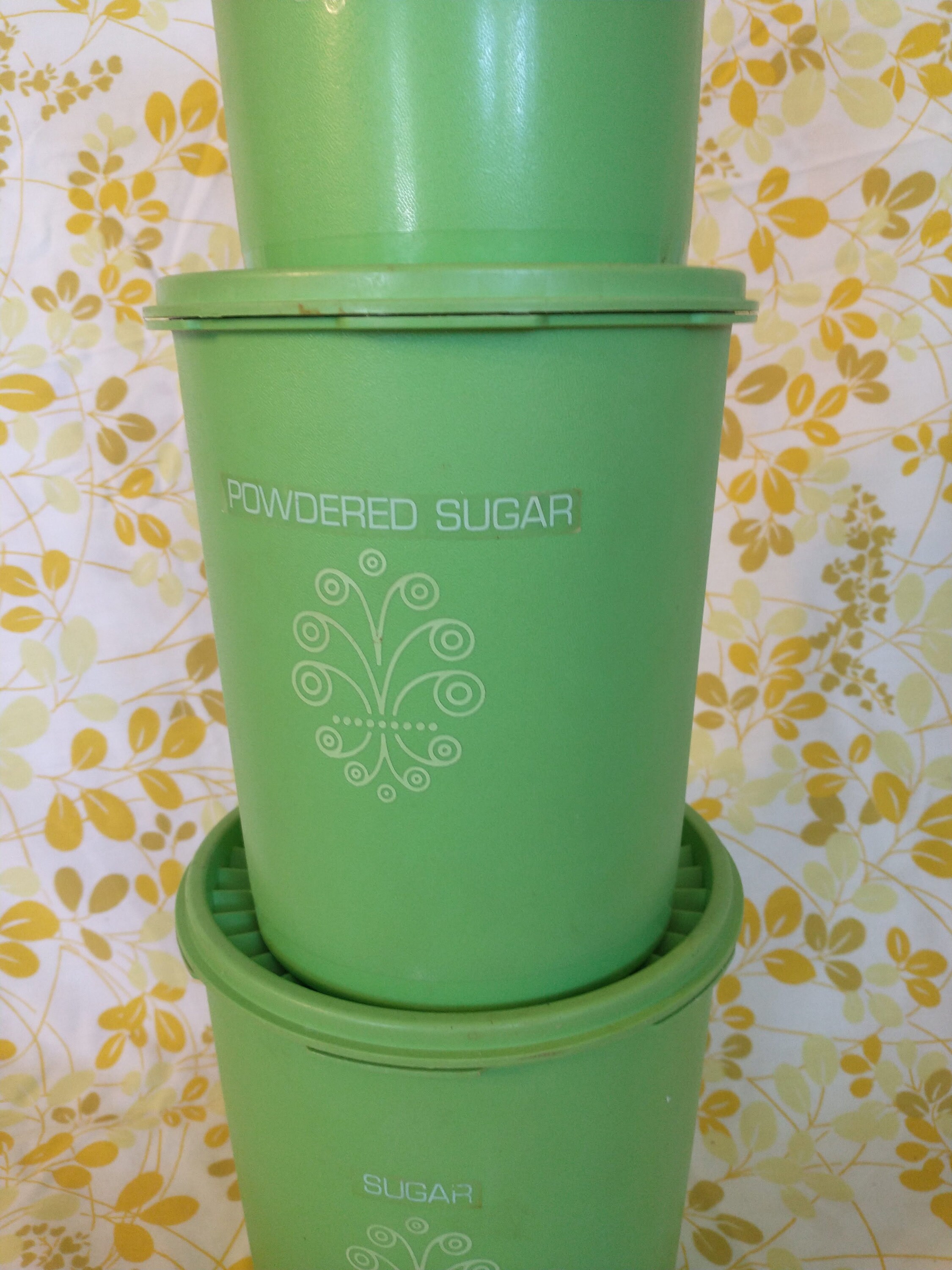 Vintage Lime Green Tupperware Canister Set 3 Pc Vintage Etsy