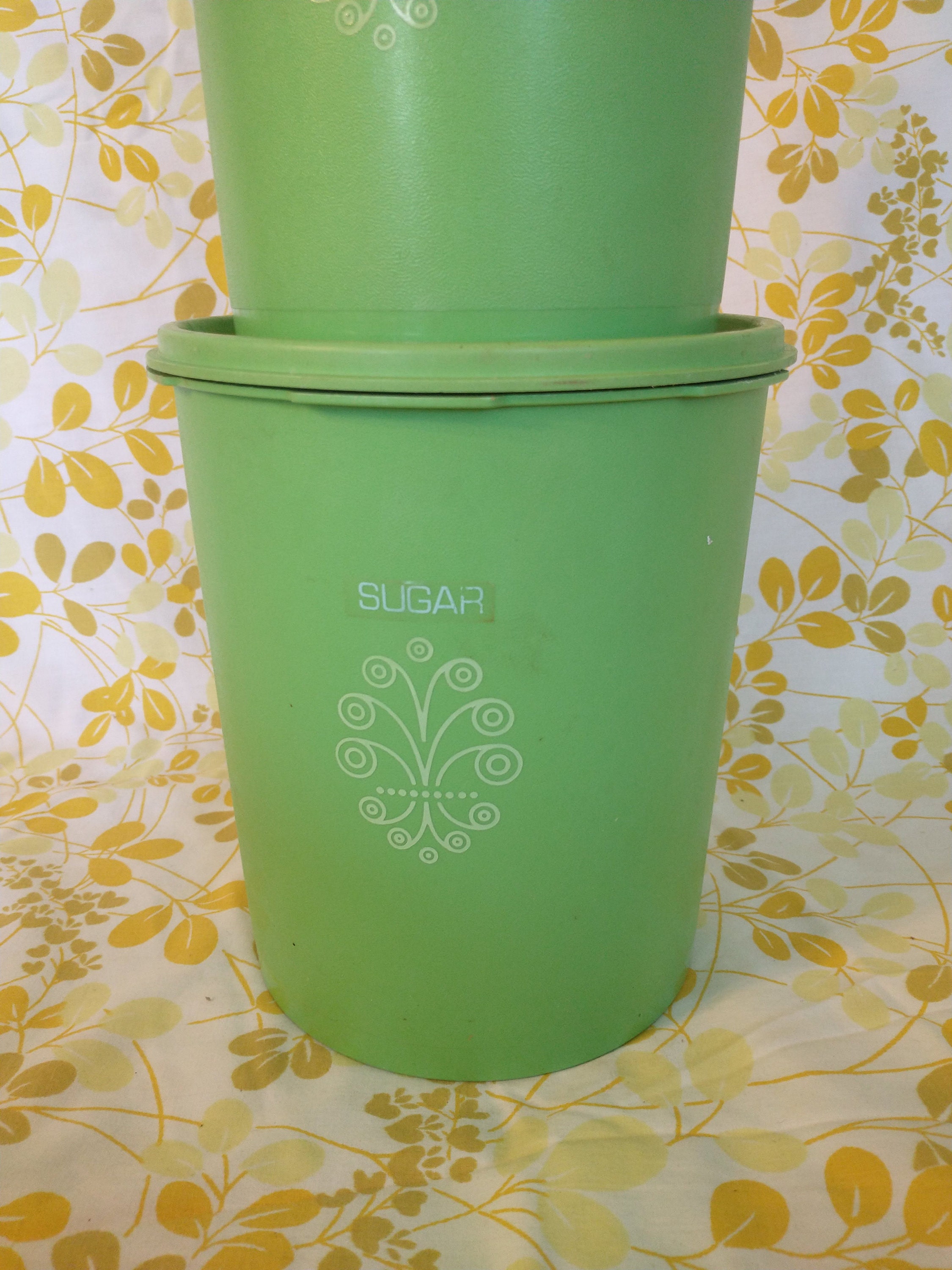 Vintage Lime Green Tupperware Canister Set 3 Pc Vintage Etsy