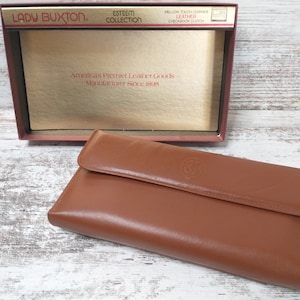 Cartera antigua nueva de la época / Cartera antigua de la década de 1970 en su embalaje original / Cartera de cuero antigua / Cartera antigua de cuero Buxton