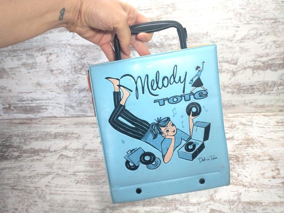 Vintage 1960s Children's Vinyl Record Set: Nursery Rhymes, Melody Tote Case