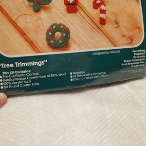 Vintage Bucilla Christmas Ornament Craft Kit: Tree Trimmings (Unopened) image 4
