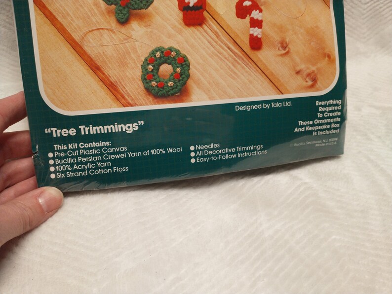 Vintage Bucilla Christmas Ornament Craft Kit: Tree Trimmings (Unopened) image 4