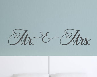 Mr. & Mrs. - Vinyl Wall Decal