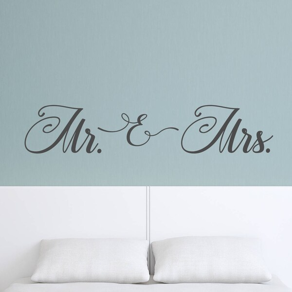 Mr. & Mrs. - Vinyl Wall Decal