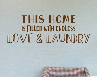 Love and Laundry Vinyl Wall Decal