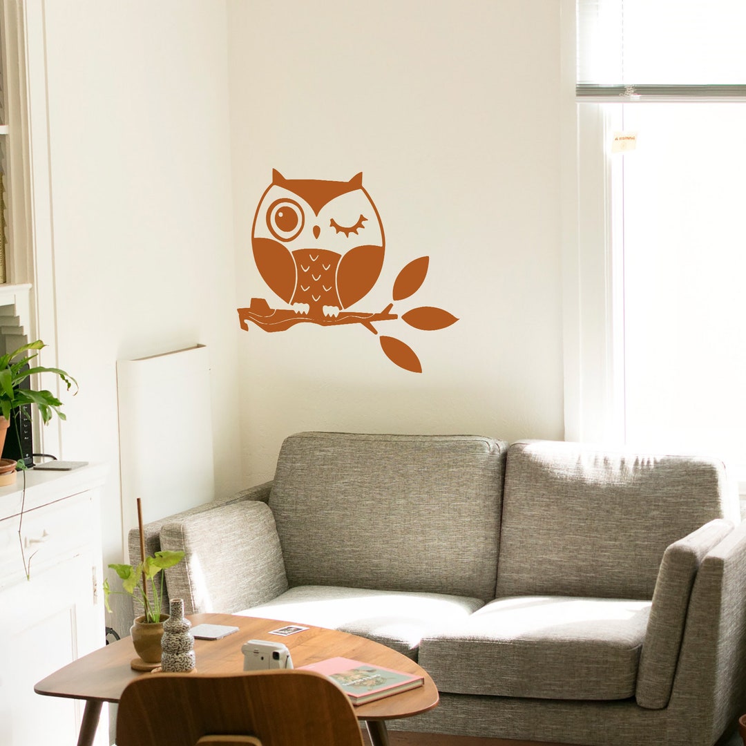 Dreamy Owl Vinyl Wall Decal - Etsy