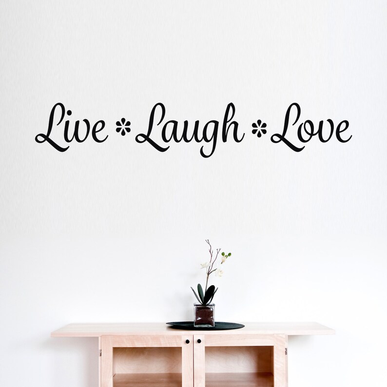 Live Laugh Love Vinyl Wall Decal Quote Etsy