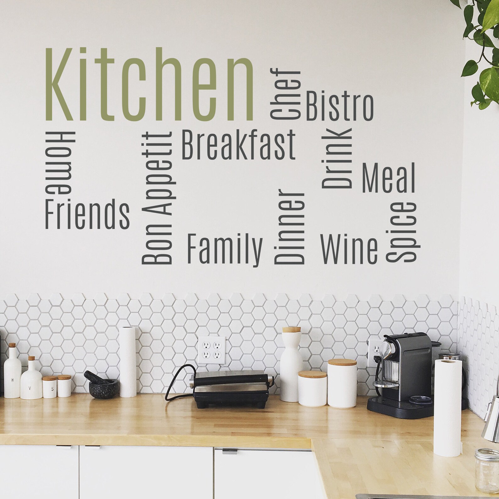 Kitchen Words Vinyl Wall Decal Quote - Etsy