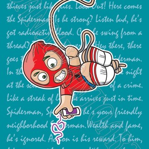 Amazing Spiderman, Spiderman, niños, niños pequeños, bebés, impresión de la descarga Digital: Spiderman con la canción del tema