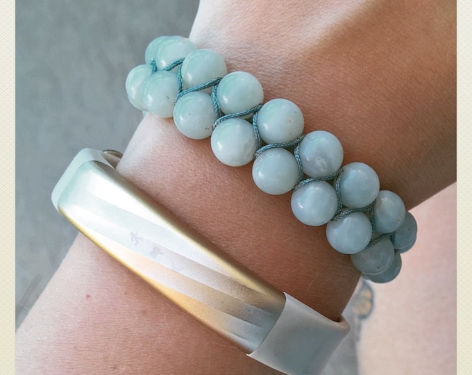 Featured listing image: Peruvian Amazonite Gemstone Bracelet