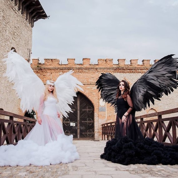 Wings Costume Black Angel Cosplay Wings Birds Cosplay Halloween Fashion