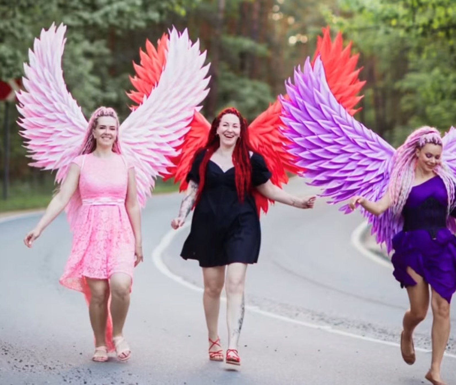 Adult Angel Costume, Pink Angel Wings, Large Wings for Photoshoot, Pink
