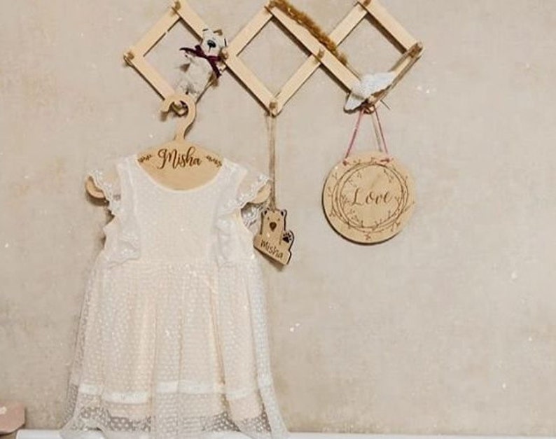 Wooden Hanger Accordion Hanger Retro Hanger Rustic Clothes Etsy