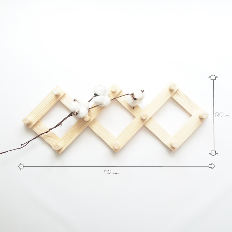 Wooden Hanger Accordion Hanger Retro Hanger Rustic Clothes Etsy