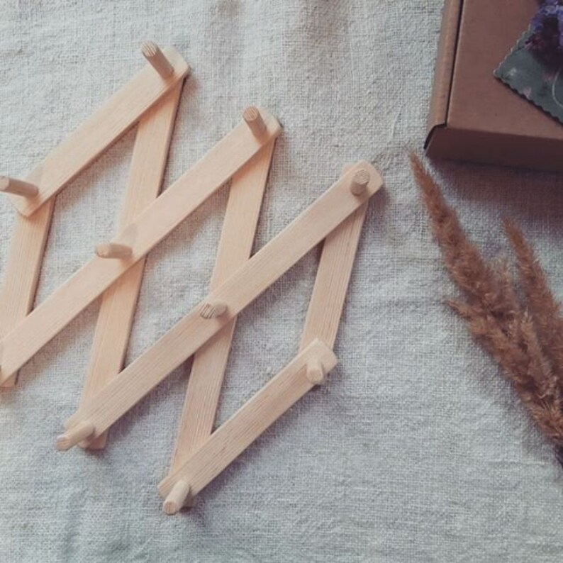 Wooden Hanger Accordion Hanger Retro Hanger Rustic Clothes Etsy