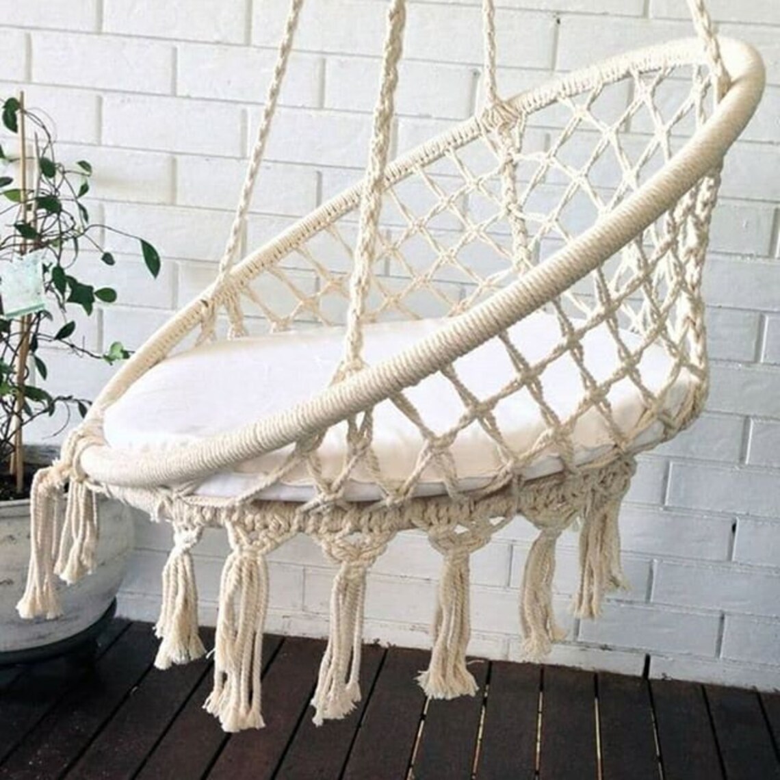 macrame swing seat