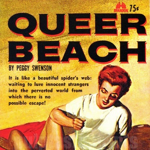 lesbian print Queer Beach vintage pulp paperback cover repro image 2